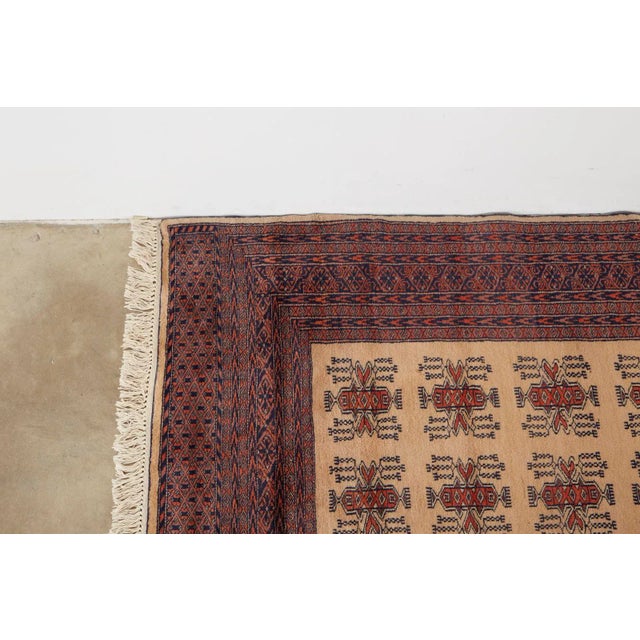 Vintage Turkmen Style Pakistani Wool Rug For Sale In Sacramento - Image 6 of 13