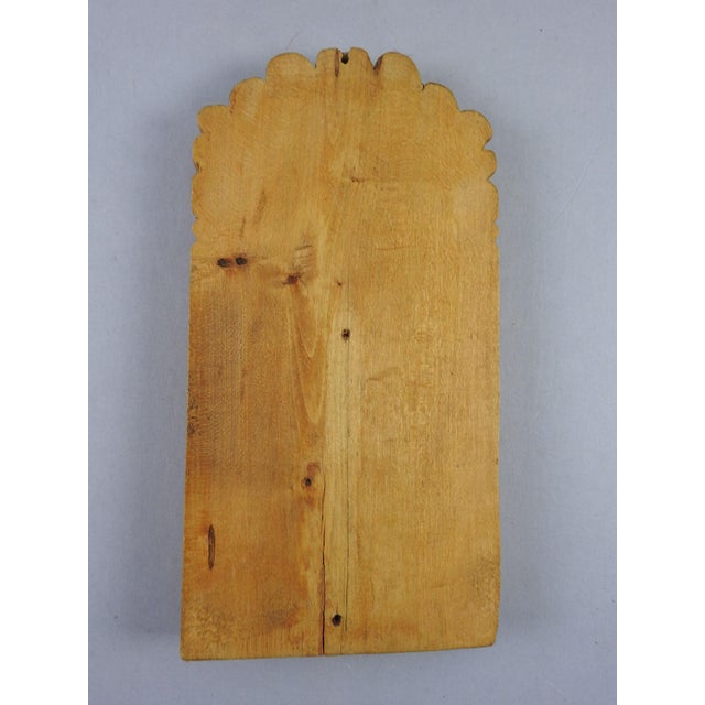 1950s Fritz Rummler Hand Carved Wood Texas Folk Art Retablo Sculpture For Sale - Image 4 of 4