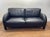 B&b Italia Antonio Citterio for Cina Two Seat Black Leather Sofa For Sale In San Francisco - Image 6 of 10