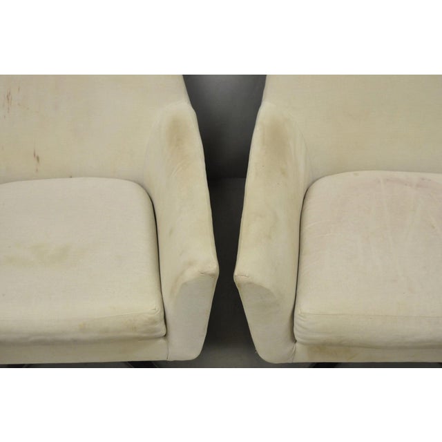 Metal West Elm Lucas Healthcare Swivel Chrome Base Modern Lounge Arm Chair - A Pair For Sale - Image 7 of 17
