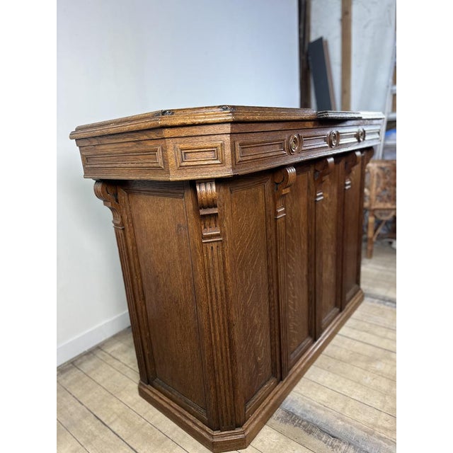 Antique Oak Reception Bar, 1800s For Sale - Image 6 of 13