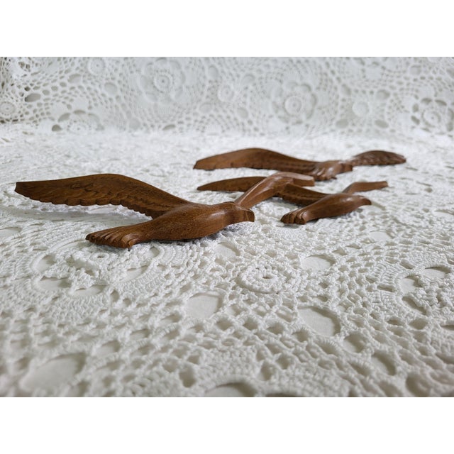 Wooden seagull wall decor, measuring 12" x 4" x 1/2". These are made of plastic, but have the look of wood. Perfect for a...