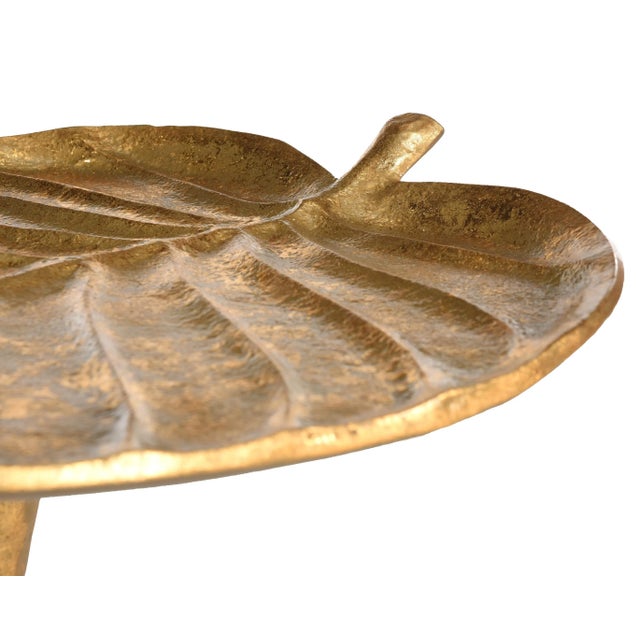 2020s Gold Foil Petal Side Table, Gold For Sale - Image 5 of 7