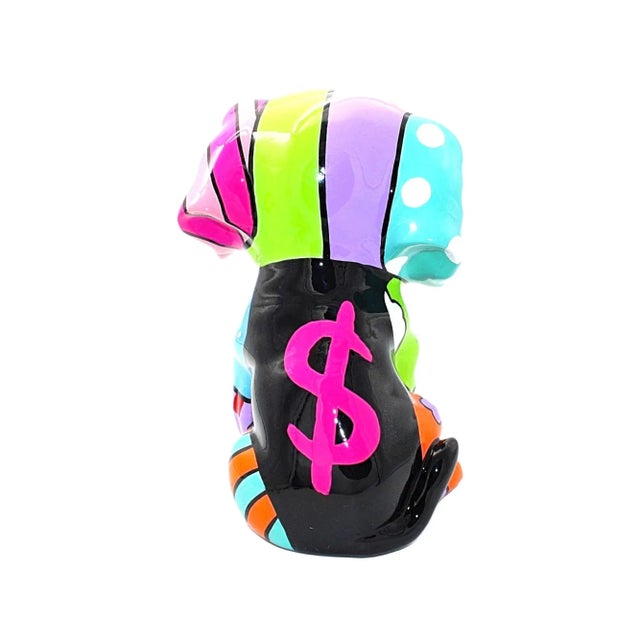 Pop Art Interior Illusions Plus Dollar Sign Pet Dog With Pink Tongue For Sale - Image 3 of 5