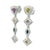 2000 - 2009 Italian 18k White Gold Multicolor Sapphire and Diamond Drop Earrings, Pair For Sale - Image 5 of 10