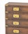 Campaign Style Brass Mounted Chest of Drawers, five drawers with brass handles and pulls. &nbsp;32" H x 28" W x 9.5" D....