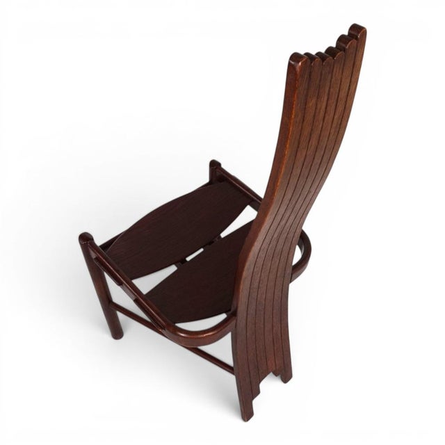 Brutalist Chair in Oak from Allmilmö, 1980s For Sale - Image 9 of 18