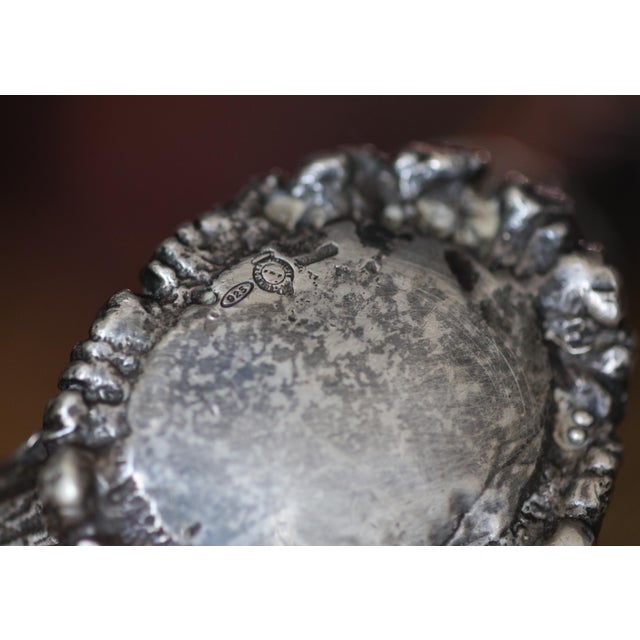 Late 20th Century Belfiore 925 Sterling Silver Deer Antler Handle Cane/Walking Stick For Sale - Image 16 of 17