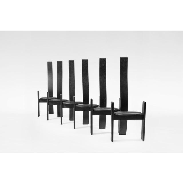 Black SD51 Golem Chairs by Vico Magistretti for Poggi, Italy, 1968, Set of 6 For Sale - Image 8 of 8