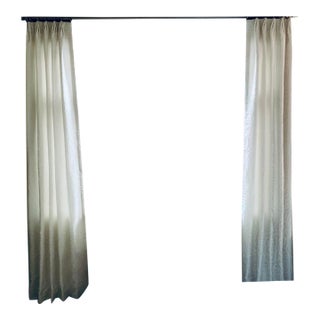 Ethan Allen Drapery Curtain Rod With Finials & Rings – Antique Gold 102" For Sale