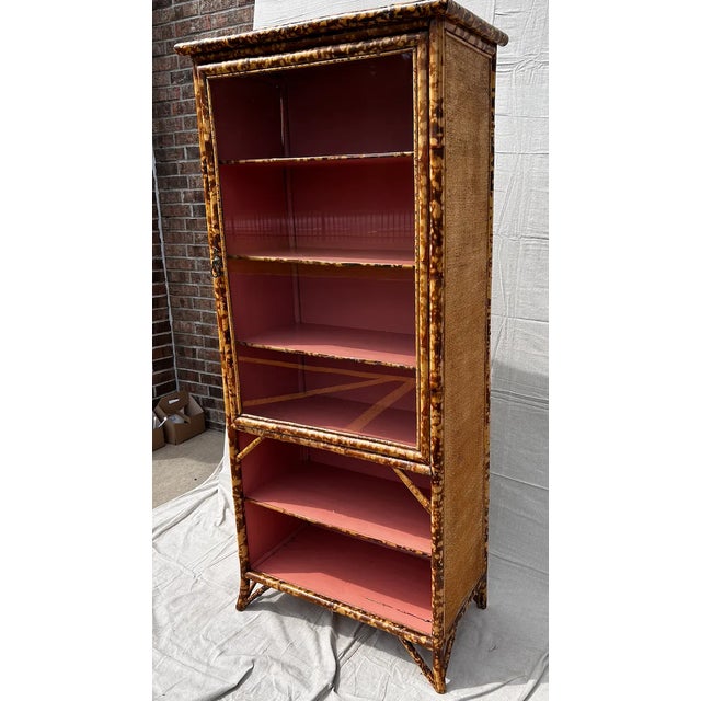 Late 19th Century Antique Bamboo Display Cabinet For Sale - Image 5 of 18