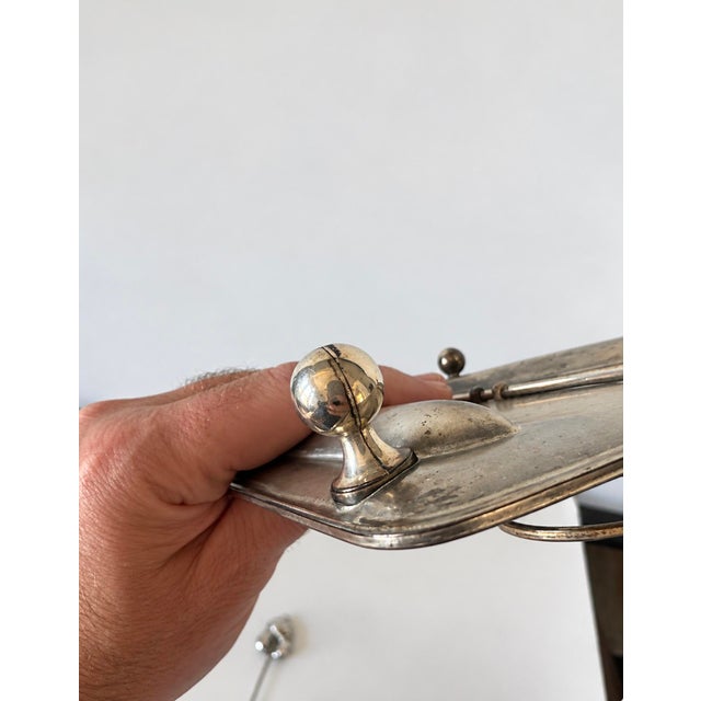 Early 19th Century Georgian Old Sheffield Plate Silverplated Partners Inkwell Desk Set For Sale - Image 9 of 17