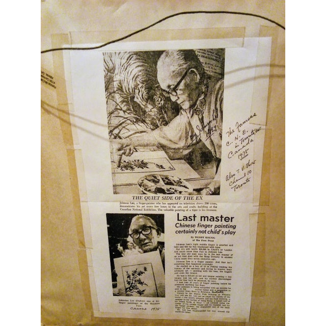 1970s Authentic Signed Japanese Painting, Framed For Sale In Atlanta - Image 6 of 8