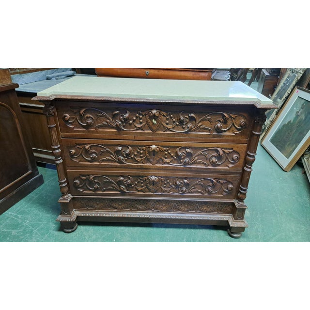 Antique Como Renaissance Chest of Drawers, 1890s For Sale - Image 6 of 6