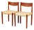 Mid 20th Century Danish Modern Teak Chairs With Seat For Sale