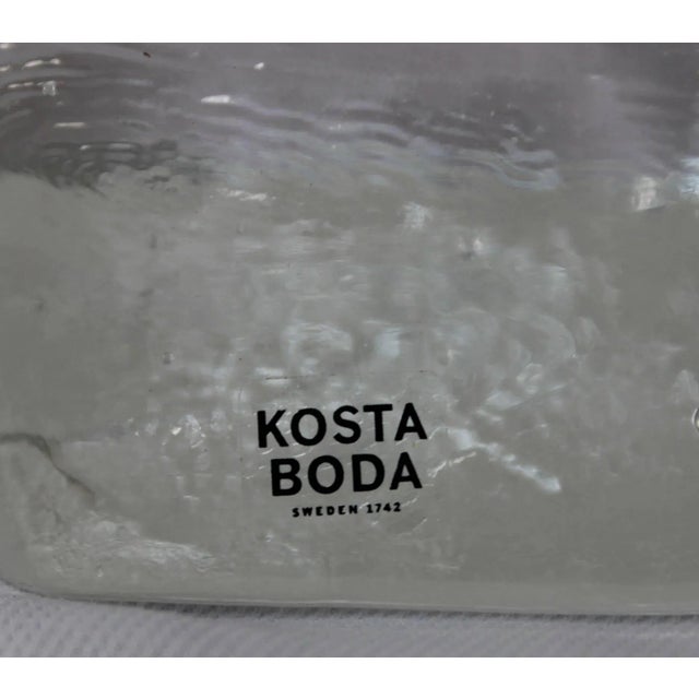 Transparent Large Kosta Boda Glass Candle Holders For Sale - Image 8 of 9