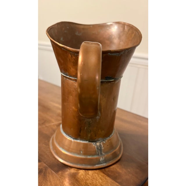 1970s 1970s Hammered Copper Pitcher For Sale - Image 5 of 15
