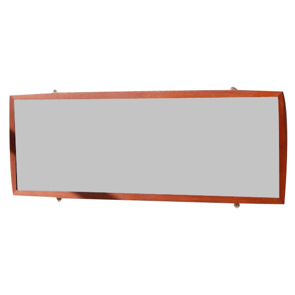 Scandiavian Rectangular Teak Mirror, 1960s For Sale