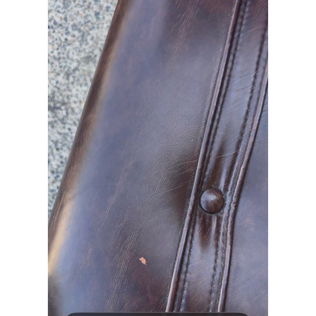 Vintage 1970s Cal-Style Furniture Mfg. Co. Barcelona-Style Chrome X-Base Lounge Chair For Sale In Portland, OR - Image 6 of 7