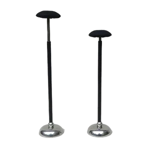Vintage Art Deco Nickel-Plated and Black Felt Hat Stands from Gebr. Seifert Lüdenscheid, Set of 2