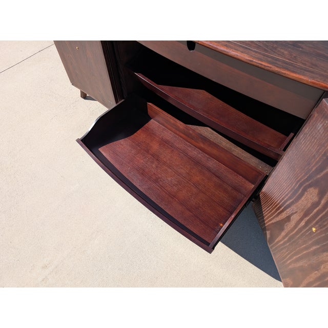 Modern Barbara Barry for Baker / McGuire Rattan, Oak & Raffia Sideboard Buffet For Sale - Image 14 of 18