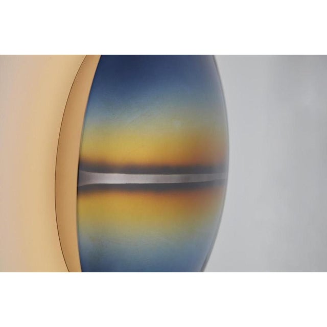 Round crépuscule 02 wall lamp by jennifer midoz dimensions: ø 40 x w 8,5 cm materials: lacquered and white nickel-plated...