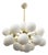 21st Century Ovale Natural Brass Matte White Murano Sputnik Chandelier by Fabio LTD For Sale