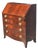 Antique George III Figured Mahogany Slant Lid Writing Desk With Rare Brass Pulls For Sale