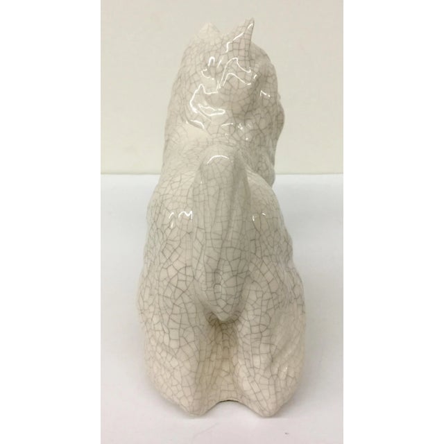 Contemporary Ceramic Artisan Yorkshire Terrier Statue For Sale - Image 3 of 8