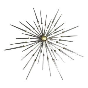 1960’s Ron Schmidt Brutalist Sunburst/ Pinwheel Nail Sculpture, Signed.