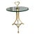 Vintage Neoclassical Solid Brass & Glass Drinks / Side Table, Heavy For Sale