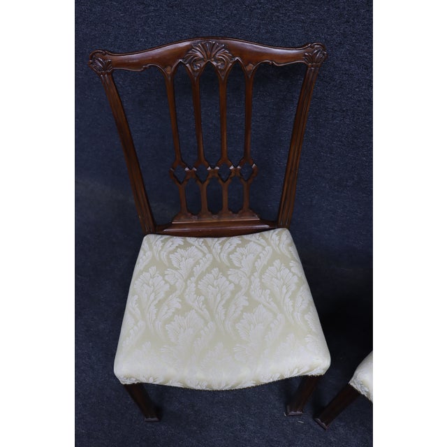 Pair of John Widdicomb Chippendale Style Mahogany Dining Chairs For Sale - Image 11 of 14