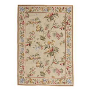 Vintage Chinese Aubusson Needlepoint Rug, 04'10 X 06'10 For Sale