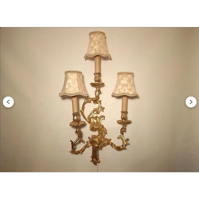 Large Vintage Wall Light in Brass from Zonca, 1990s For Sale - Image 11 of 12