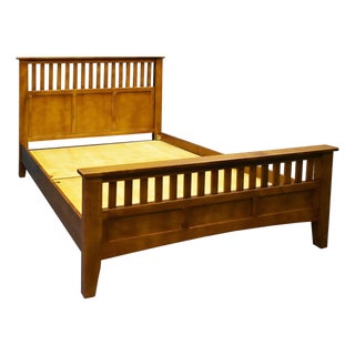Mission Style Quarter Sawn Oak Bed With Slats - Michael's Cherry For Sale