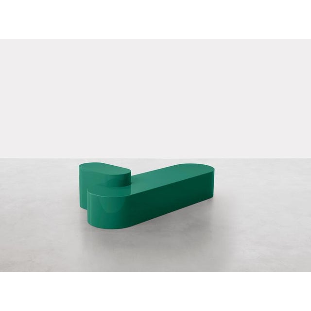 Atollo coffee table by somaschini dimensions: w 140 x d 72 x h 35 cm materials: lightened mdf monolithic structure with...