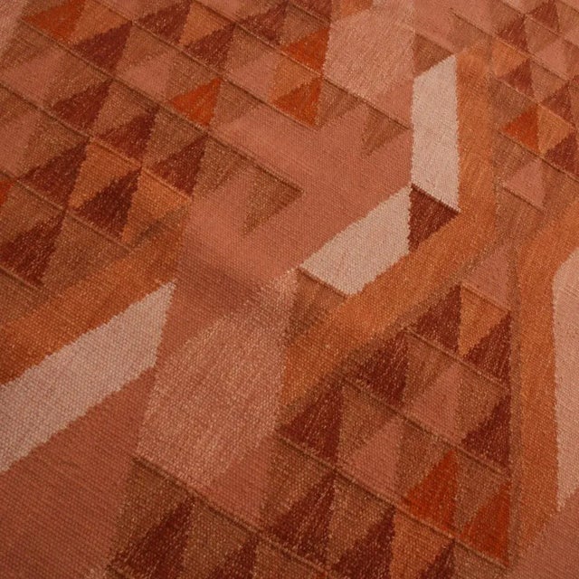 Rug & Kilim Rug & Kilim's Scandinavian Beige-brown Peach and Orange Wool Rug 6x9 For Sale - Image 4 of 6