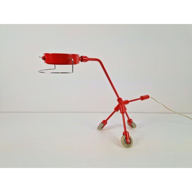 Ikea Red Dog Kila Table Lamp on Wheels by Harry Allen for Ikea, 2000s For Sale - Image 4 of 8