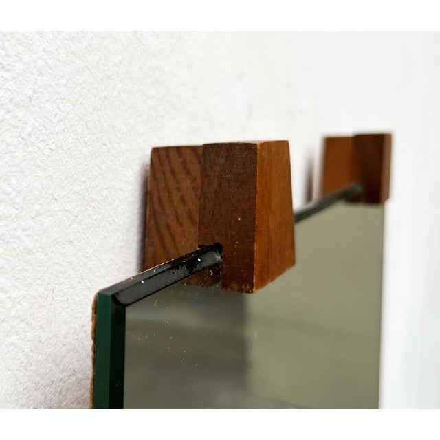 Mid-Century Modern German Teak Wall Mirror, 1960s For Sale - Image 4 of 18