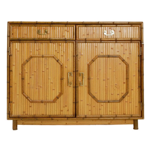 Vintage Bamboo Buffet, 1960s For Sale