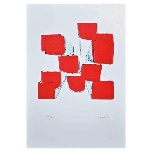 Tonino Maurizi, Composition, Original Screen Print, 1970s For Sale