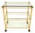 Vintage French Brass Drinks Trolley, 1970s For Sale