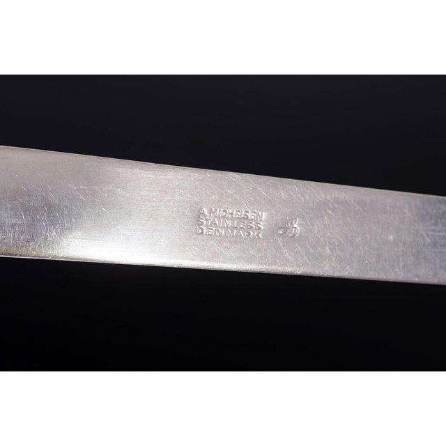 Arne Jacobsen Dinner Forks in Stainless Steel by Arne Jacobsen for Anton Michelsen, 1960s, Set of 6 For Sale - Image 4 of 5