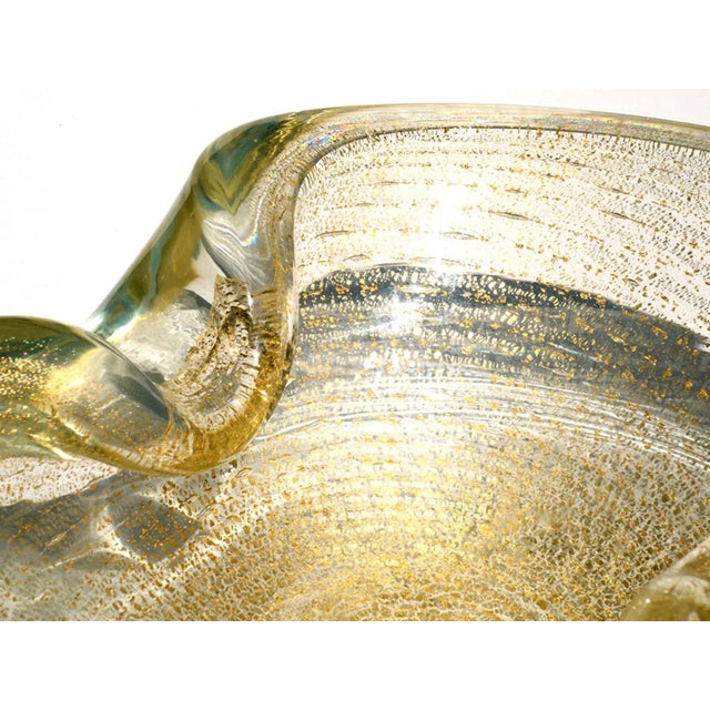 1960s Seguso Murano Gold Glass Big Bowl, 1960s For Sale - Image 5 of 7