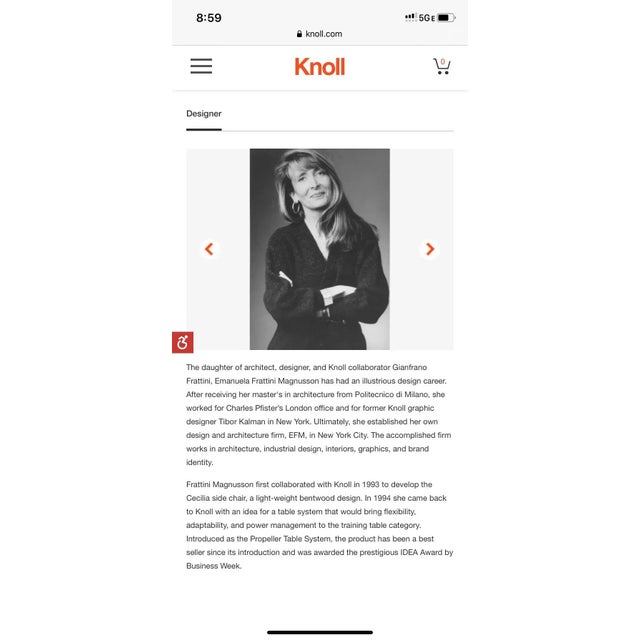 Modern Knoll Propeller Writing Desk Designed by Emanuela Frattini For Sale - Image 3 of 13