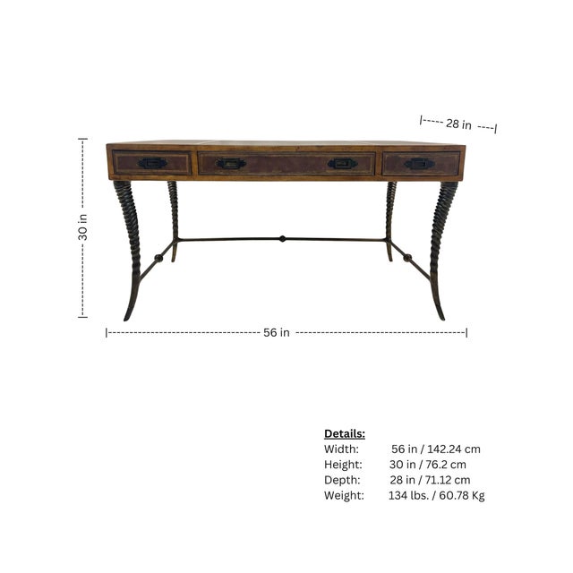Mid 19th Century Ernest Hemingway 462 Safari Writing Desk and Chair Set For Sale - Image 12 of 13