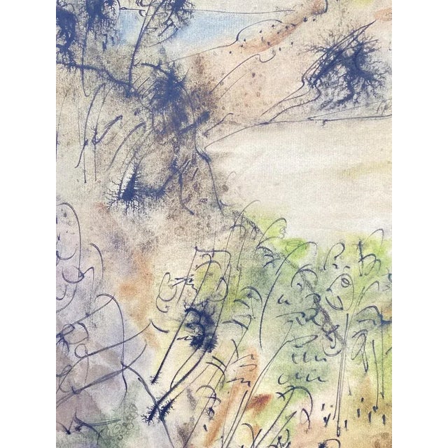 Siegmund Lympasik, Early Impressionist Landscape, 1942, Mixed Media on Paper For Sale - Image 9 of 13
