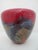 Abstract Michael Nourot Red Satin Series Gold Leaf Art Glass Vase Rb 39 91 Mn For Sale - Image 3 of 15