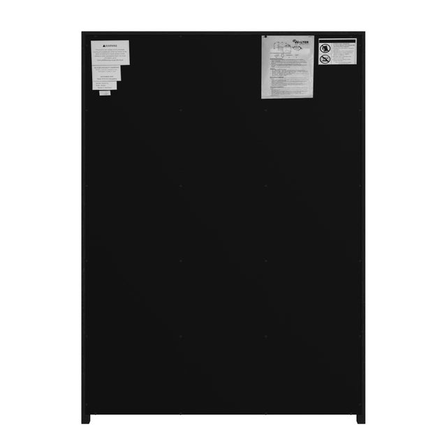 Lark 36 in. W Rectangular Wood 5 Drawer Dresser/Chest of Drawers, Washed Black For Sale In Chicago - Image 6 of 8