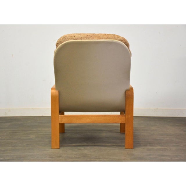 Mid-Century Modern 1960s Oak Lounge Chair and Ottoman by Brigger For Sale - Image 3 of 10
